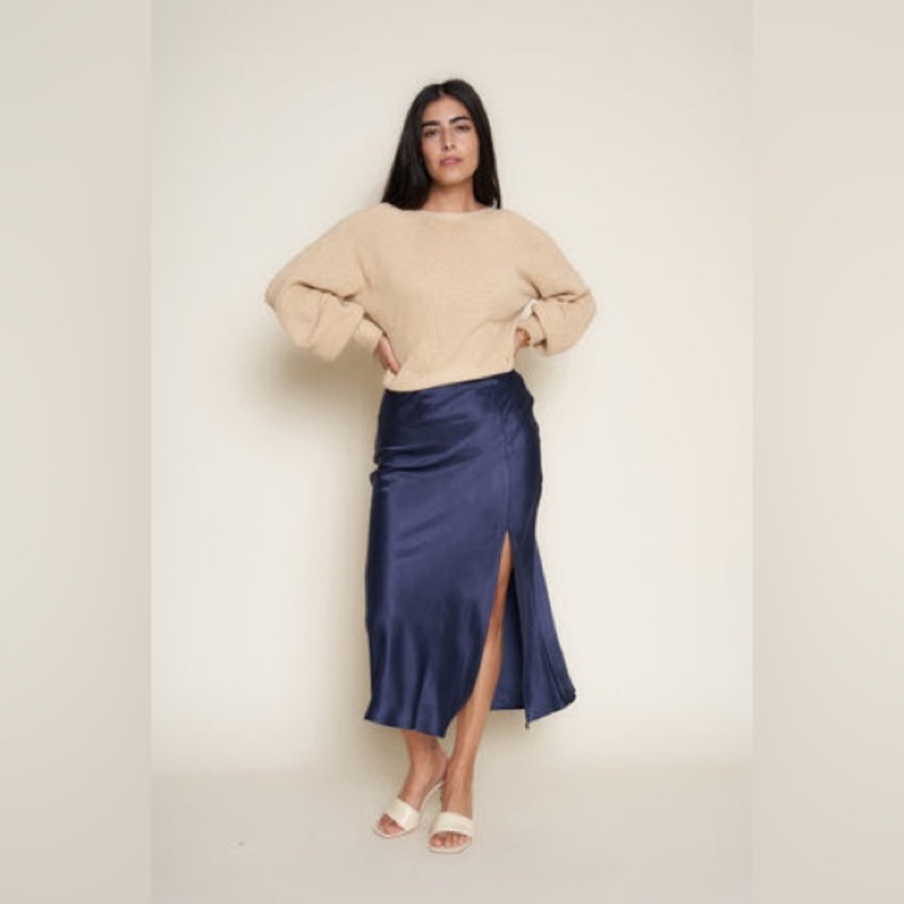 Whimsy and Row Charlie midi skirt in navy XS